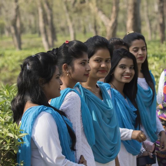 Schooljeugd in Assam India