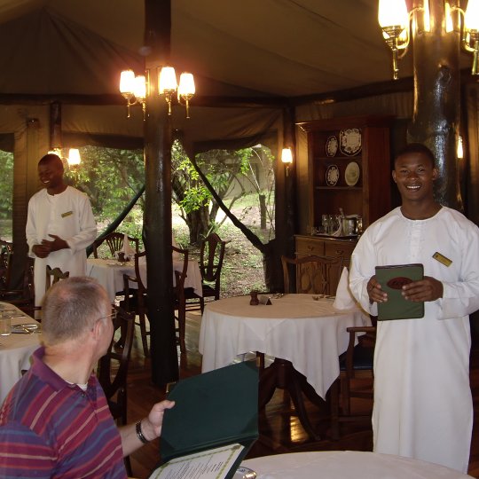 Dat werd de Singita Grumeti Lodge met diner a la carte.